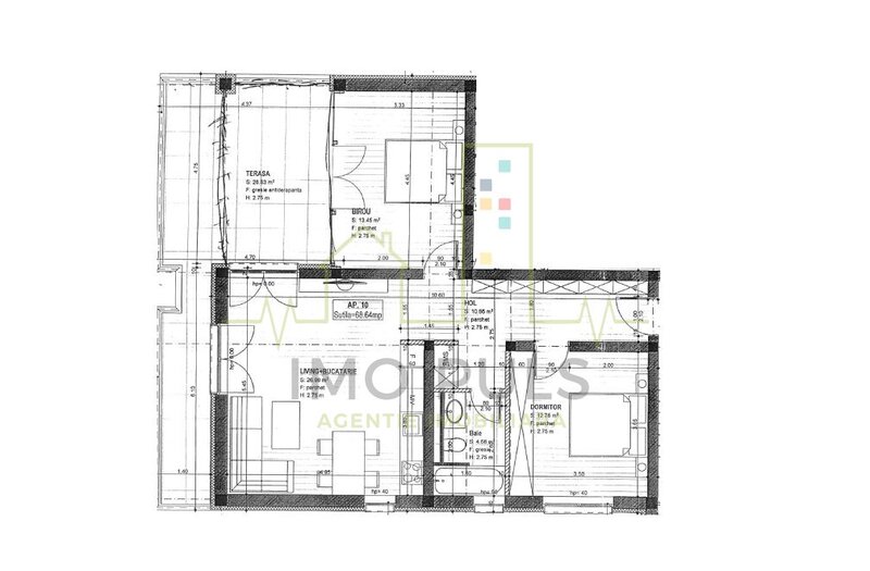 Timisoara Penthouse. Braytim. Terasa 28 mp. 3 Camere. 2 Bai.